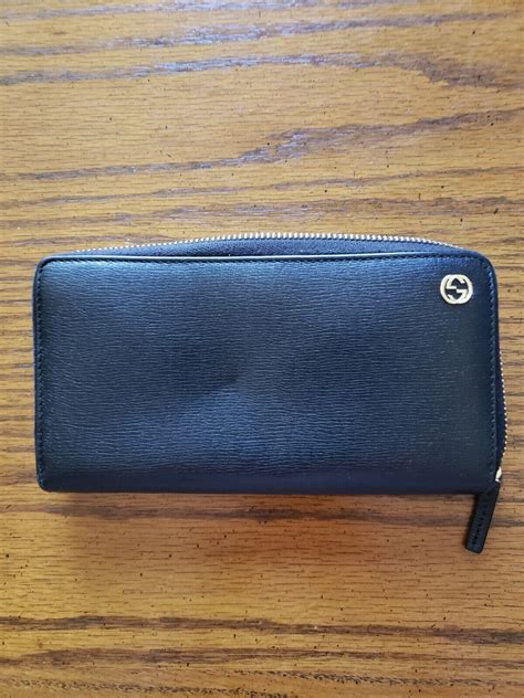 gucci leather long wallet|Gucci authentic wallet.